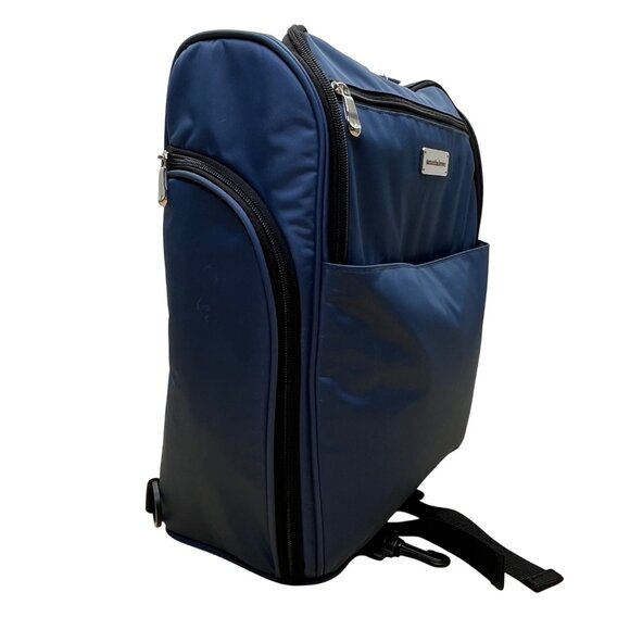 Samantha Brown Unisex Navy Nylon With RFID Protected Pocket Travel Backpack Sz L - Picture 5 of 15